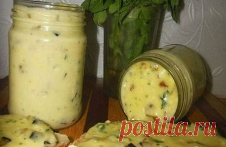 Домашний плавленый сыр с шампиньонами