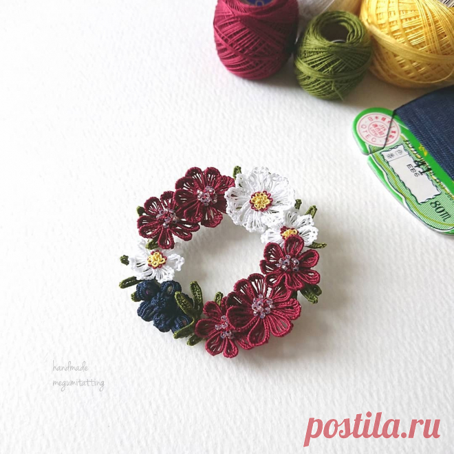 Photo by megu on September 16, 2020. May be an image of text that says '80m handmade megumitatting'.