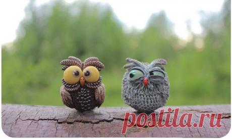 Совы, мастер класс. Лепка из полимерной глины, из пластилина / Лепка из пластилина для детей. Поделки - холодный фарфор, из пуговиц, папье маше, из проволоки - фото, уроки, мастер класс / Ёжка - стихи, загадки, творчество и уроки рисования для детей