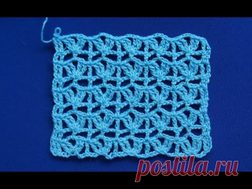 Самые простые узоры крючком .Ажурный узор для начинающих* Crochet patterns* Узор для топа Урок 402