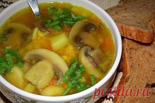 ДЕНЬ ПЕРВОГО БЛЮДА. Гороховый суп с курицей и грибами