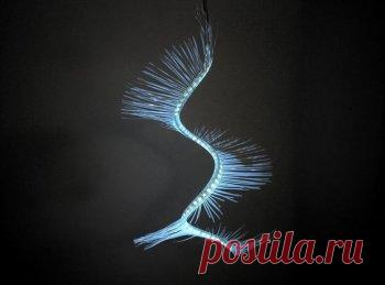 Оригинальная лампа из стяжек для проводов — Своими руками