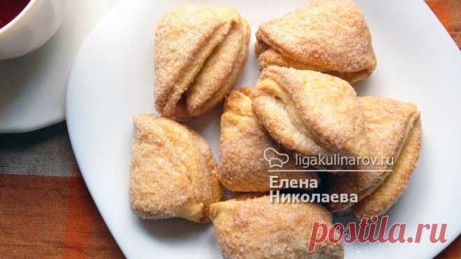 Творожное печенье Конвертики – рецепт с фото от Лиги Кулинаров, пошаговый рецепт