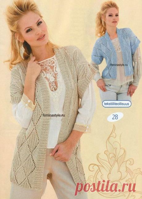 Жакеты с узором из ромбов.