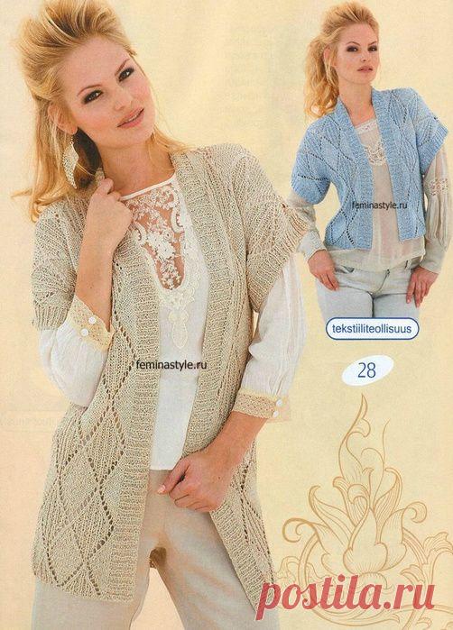 Жакеты с узором из ромбов.