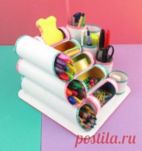 MINI ORGANIZADOR con Rollos de papel Higiénico o Cocina – Manualidades aPasos