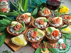 Хлебные корзиночки с сырно-рыбной начинкой - кулинарный рецепт