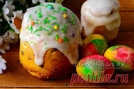 Кулич творожный без дрожжей, рецепт