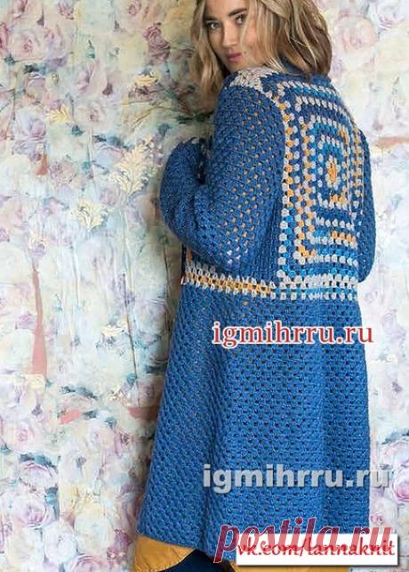 Вязание крючком. Потрясающий вязаный кардиган с ажурным узором и мотивом "Бабушкин квадрат". Выкройка и схема вязания модели
#вязаное_пальто #ажурные_мотивы #схемой #ажурный_узор #для_женщин