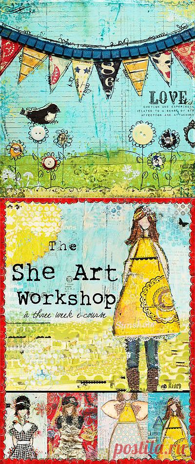 christytomlinson: Canvas Tutorial... The She Art Workshop... and a Giveaway!