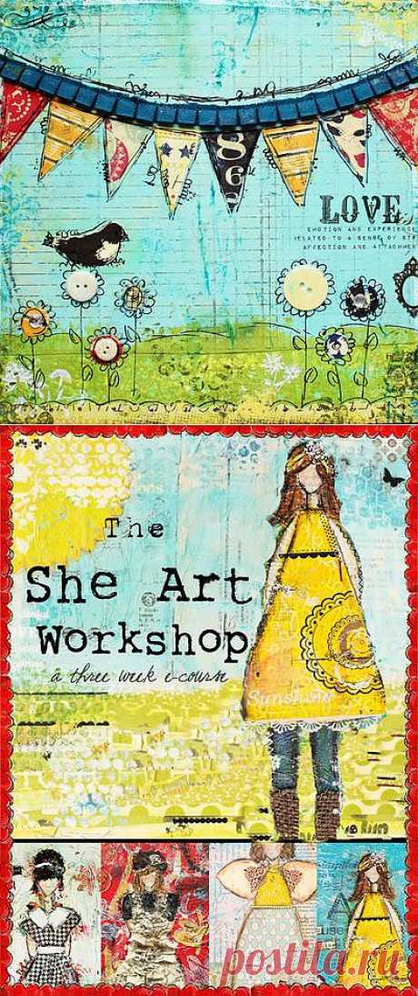 christytomlinson: Canvas Tutorial... The She Art Workshop... and a Giveaway!