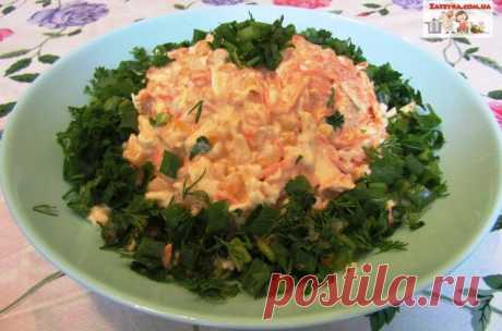 Салат с копченым сыром «Косичка» и морковью по-корейски