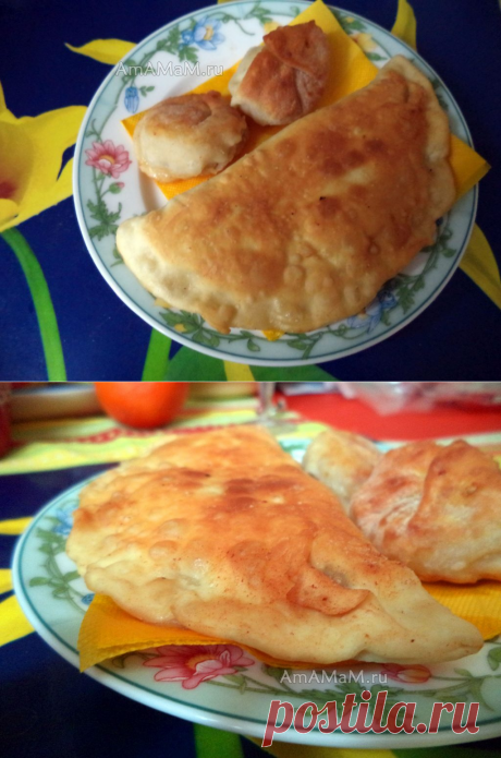 Домашние чебуреки с куриным фаршем