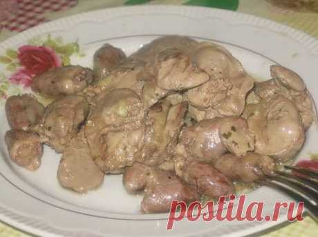 Мои любимые рецепты: Рагу из куриных сердечек и печени