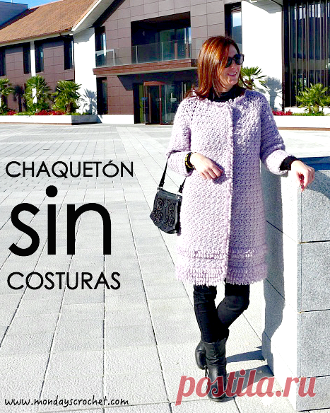 CHAQUETÓN SIN COSTURAS / TOP DOWN THREE-QUARTER-LENGTH JACKET |