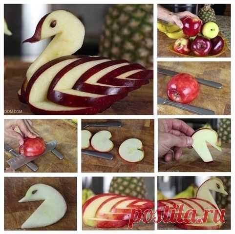 Уточка из яблока