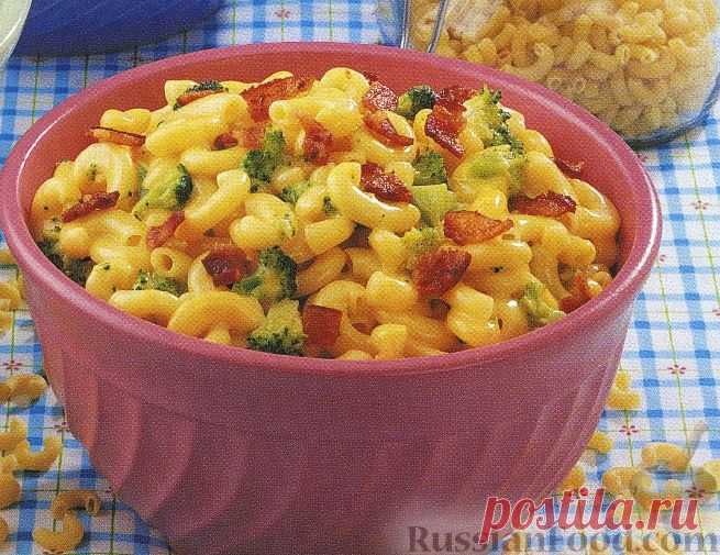 Рецепт: Макароны с брокколи и сыром на RussianFood.com