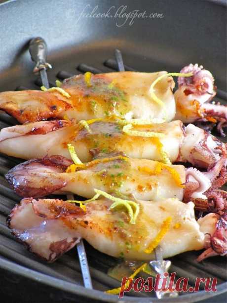 (461) CALAMARI ALLA PIASTRA | гриль | Сальса, Кальмары и Блоги О Еде