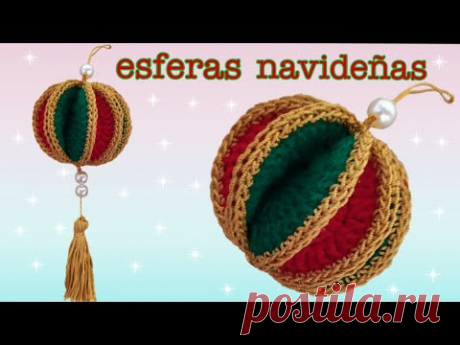 Esferas Navideñas hechas con lana fáciles y rápido de hacer