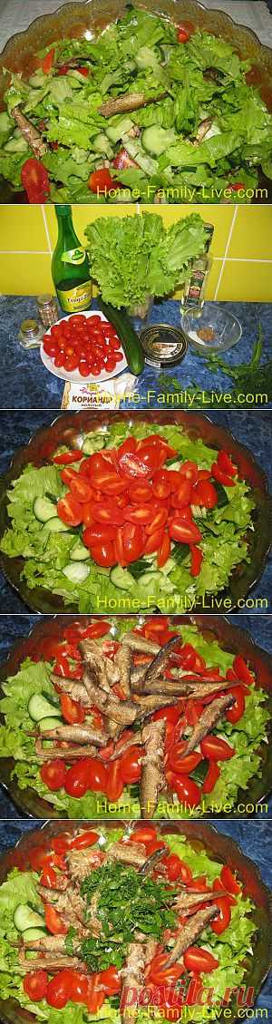 Кулинарные рецепты Салат из шпрот