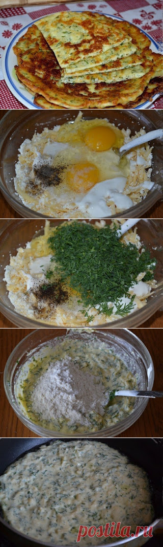 Самые вкусные рецепты: Ленивые сырные лепешки.