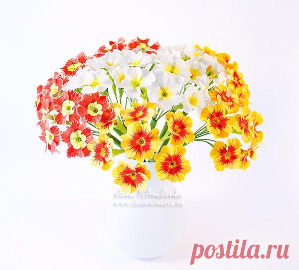 (+1) тема - Примула из полимерной глины | СВОИМИ РУКАМИ