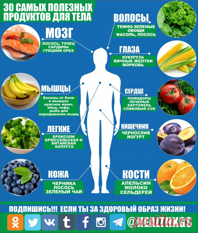 Самые полезные продукты питания