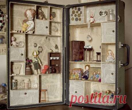 furniture repurposed to a doll house - Google Search