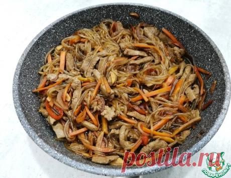 Печень говяжья с фунчозой – кулинарный рецепт