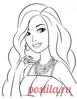 Print out barbie coloring sheets - Printable Coloring Pages For Kids