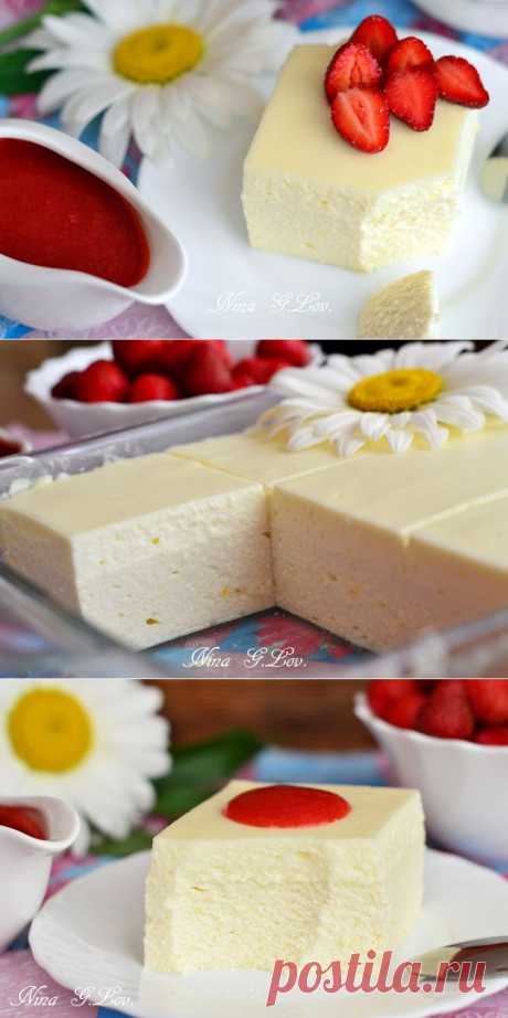 With love, taste and beauty... : Двухслойная ванильная запеканка с ягодным соусом (Baked pudding)