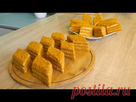 СОВЕРШЕННО НОВЫЙ Медовый торт со сметаной в тесте/Вкус не забудете/Без раскатки
