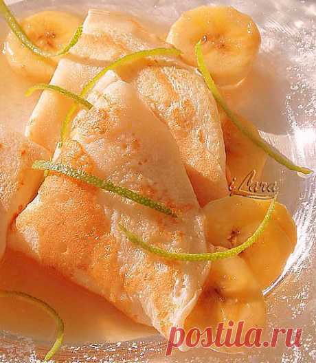 ДЕСЕРТНЫЕ БЛИНЧИКИ С БАНАНАМИ.