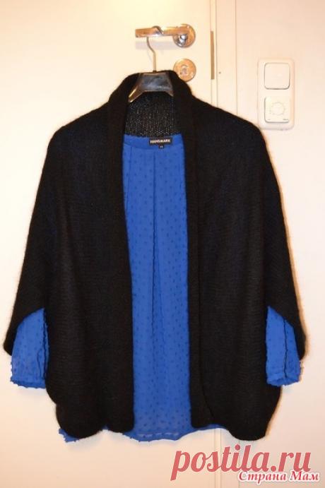 . Чёрная накидка из мохера - Вязание - Страна Мам