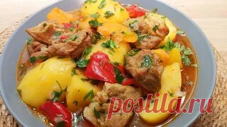 Тушеная картошка с мясом. | Вкусные рецепты | Дзен