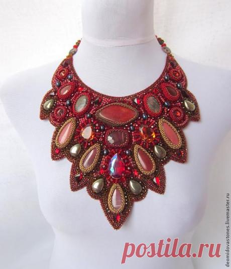 МК по вышивке колье &quot;Королева осени&quot;,идея для короны на детские утренники.