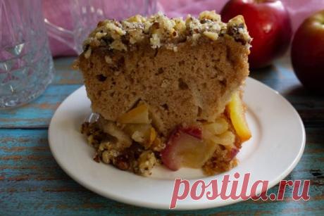 Влажный яблочный пирог с ореховой шапочкой | Кухонный Сумбур Пульс Mail.ru