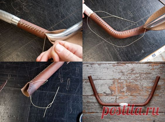 Wrap your bike handle bars with salvaged leather. | Brochure Design