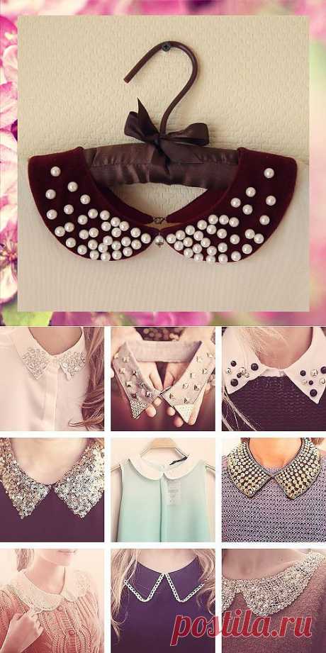 Накладные воротнички. Ручная работа.