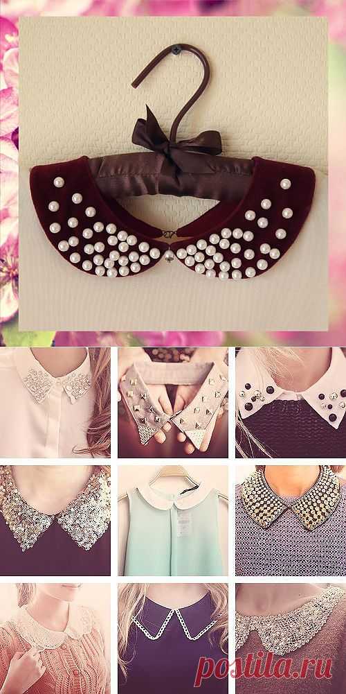 Накладные воротнички. Ручная работа.