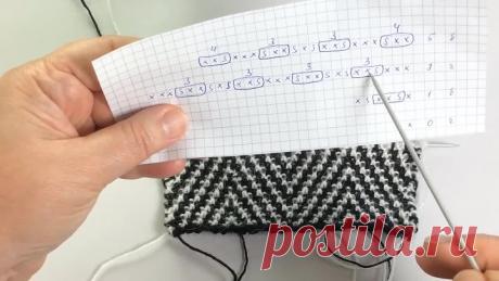 Узор для кардигана в стиле Шанель - Мозаичная техника - Вязание спицами из японского журнала