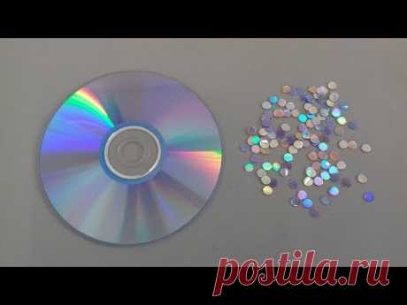 Como fazer lantejoulas com cd