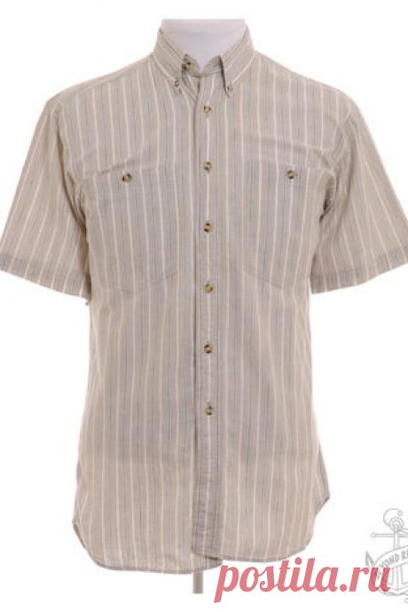 Рубашка Beyond Retro. Бежевый, Белый 100% хлопок