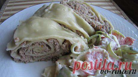 Рулет с мясом или ленивые манты | Вкусно и красиво!