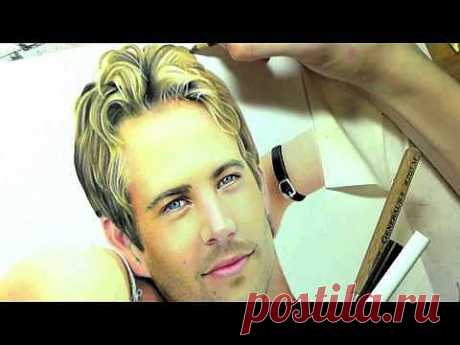 Drawing Paul Walker - YouTube