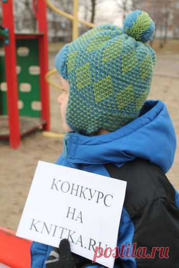 Вязаная спицами шапочка для мальчика, Вязание для детей
