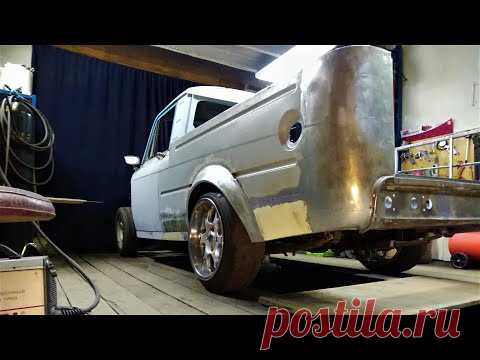 #7 ПИКАП из ИЖ 2715 CUSTOM PICKUP #БЕЛЯШ пескоструйная обработка днища авто .грунт. антигравий