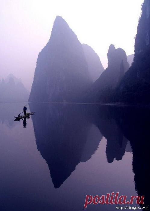 Живописные пейзажи долины реки Ли в Китае