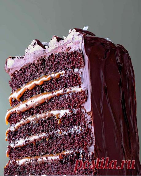 Salted-Caramel Six-Layer Chocolate Cake Recipe | Martha Stewart