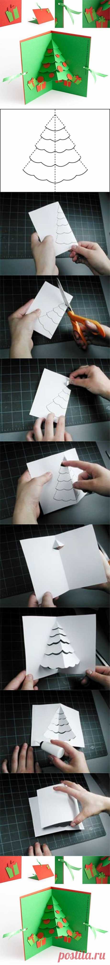 DIY Christmas Tree Pop Up Card – UsefulDIY.com